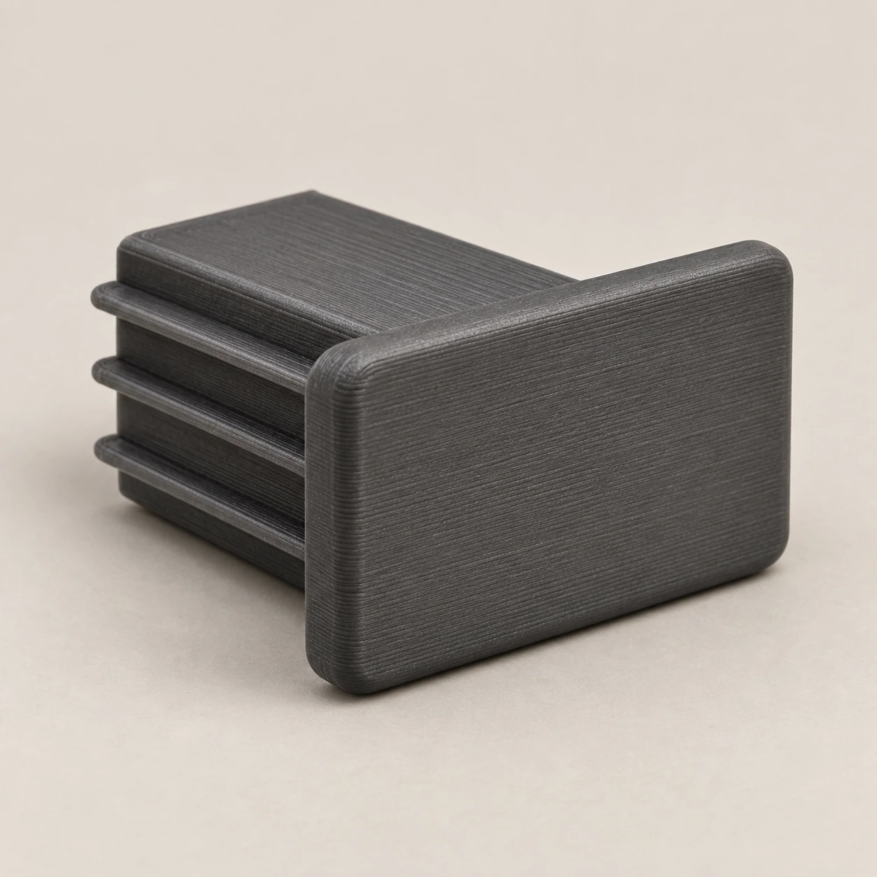 Rectangular leg end cap 45 x 25 mm