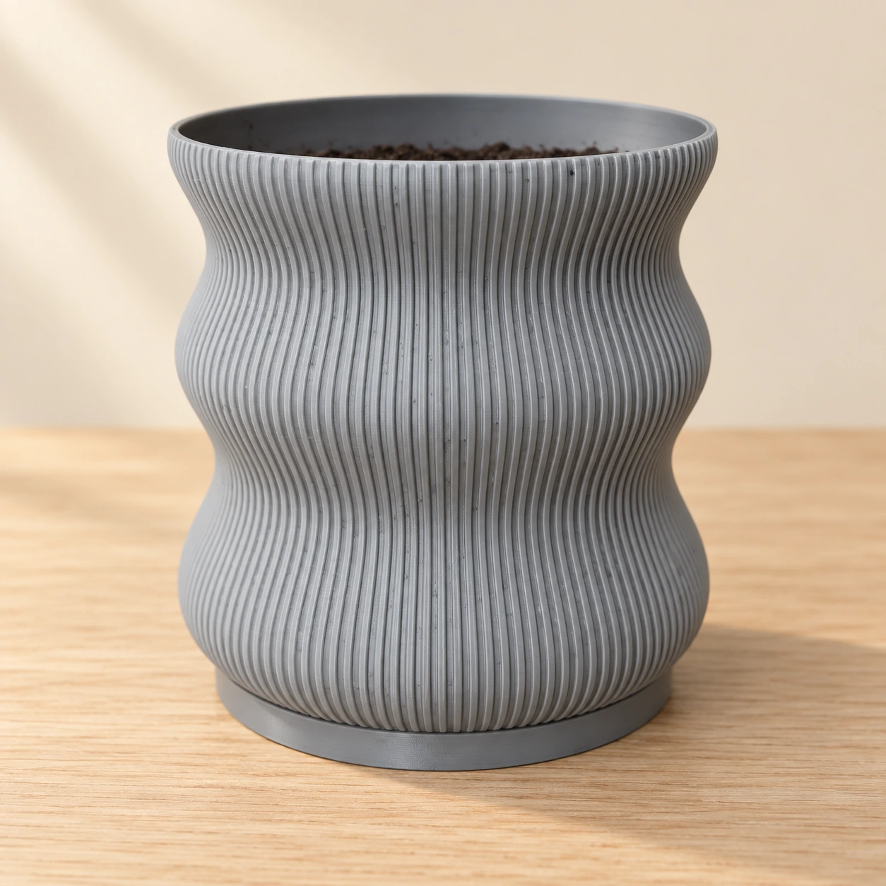 Ribbed pot with drainage — dad_monk