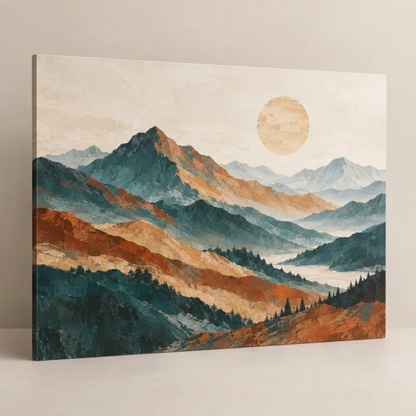 Picture in 3D relief, paint texture · Flat print · AI preview