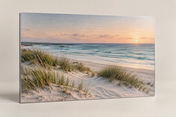 Photo print on brushed aluminium · Flat print · AI preview