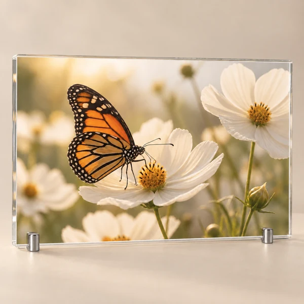 Photo under acrylic · Flat print · AI preview