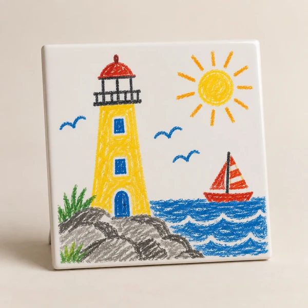 Photo ceramic tile and trivet · Flat print · AI preview