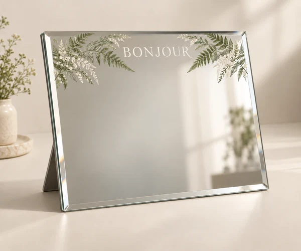 Printed mirror · Flat print · AI preview