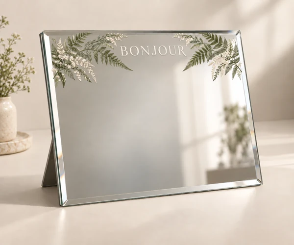 Printed mirror · Raised print · AI preview