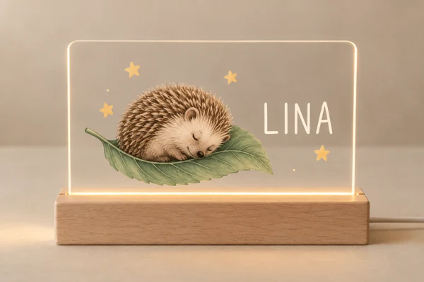 Acrylic lamp and night light · Flat print · AI preview
