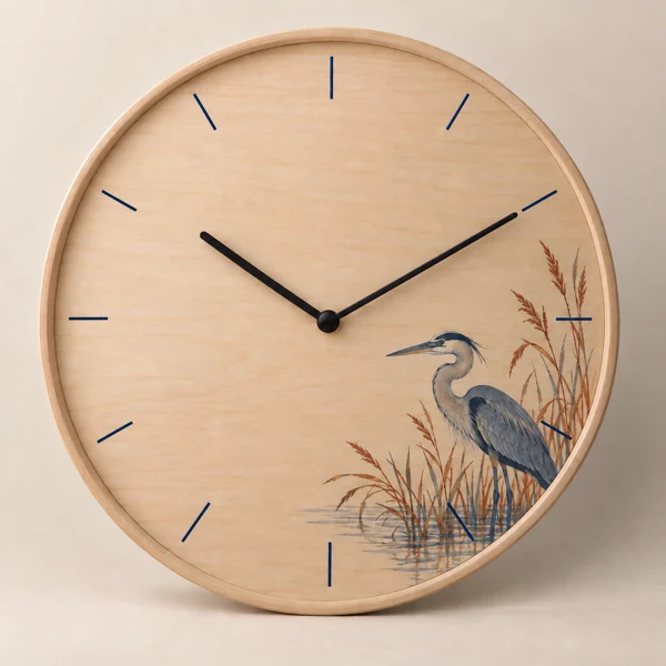 Printed wall clock · Flat print · AI preview