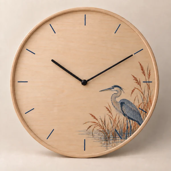Printed wall clock · Raised print · AI preview