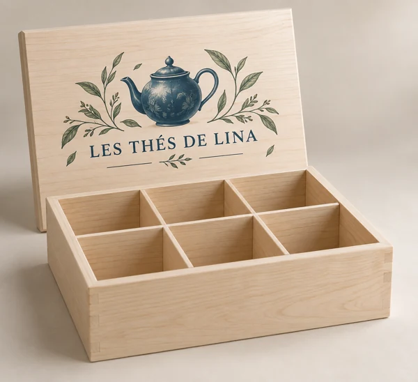 Tea, coffee or recipe box · Flat print · AI preview