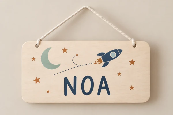 Bedroom door plaque · Flat print · AI preview