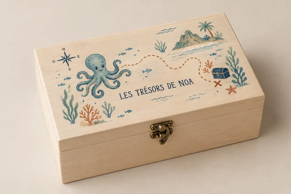 Treasure box · Flat print · AI preview