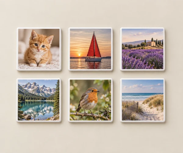 Set of photo magnets · Flat print · AI preview