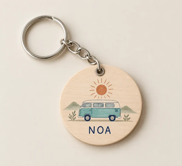 Personalised keyring · Flat print · AI preview