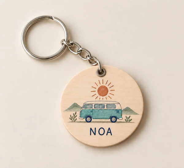 Personalised keyring · Raised print · AI preview