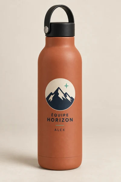 Club or team water bottle · Flat print · AI preview