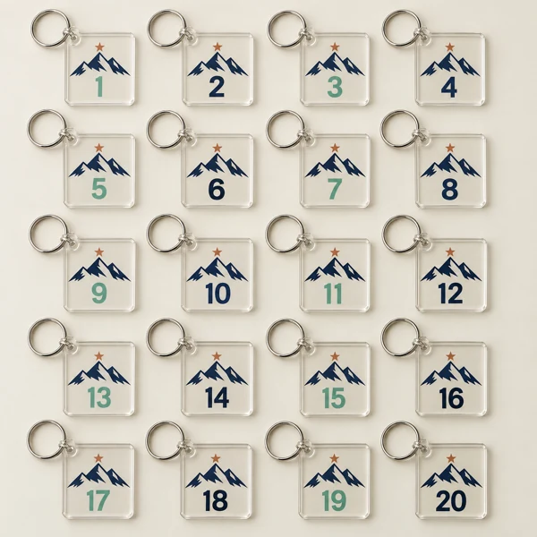 Keyring set for the team · Flat print · AI preview