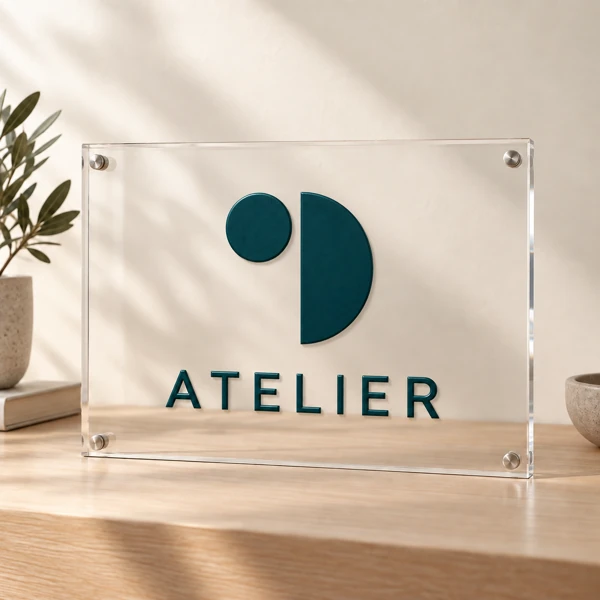 Indoor acrylic sign · Raised print · AI preview