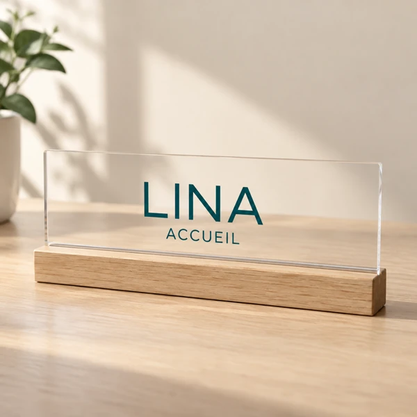 Desk name plates · Flat print · AI preview