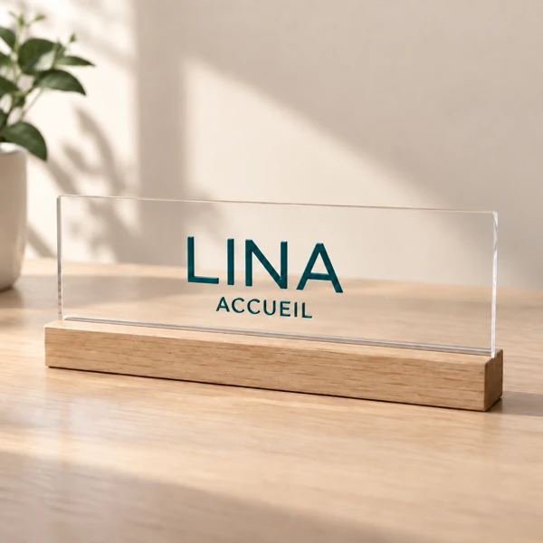 Desk name plates · Raised print · AI preview