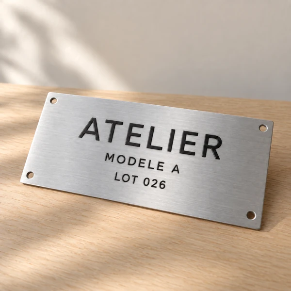 Machine rating and identification plates · Raised print · AI preview