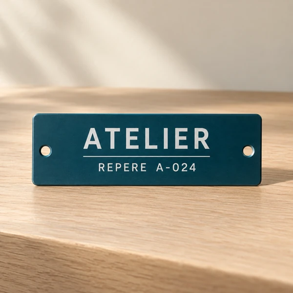 Personalised aluminium labels · Flat print · AI preview