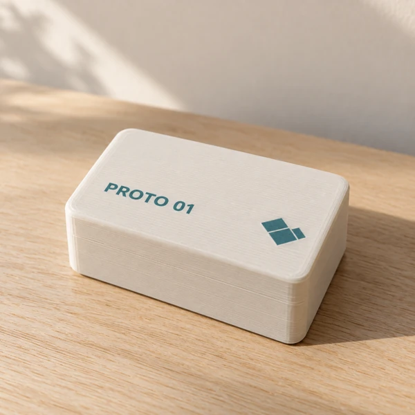 Prototypes and pilot runs with the final marking · Flat print · AI preview