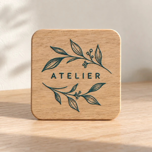 Coasters with your logo · Raised print · AI preview