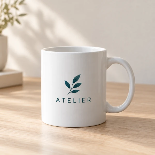 Mugs with your logo · Flat print · AI preview