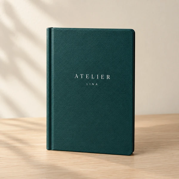 Notebooks and diaries with your logo · Flat print · AI preview