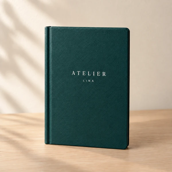 Notebooks and diaries with your logo · Raised print · AI preview