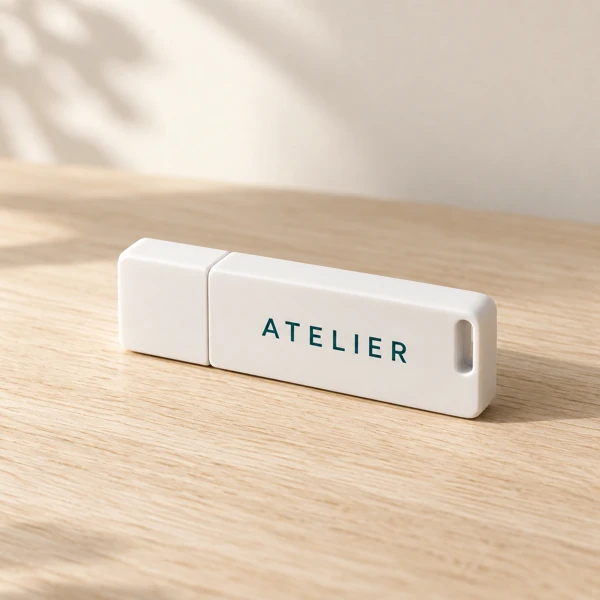 USB sticks and power banks with your logo · Flat print · AI preview