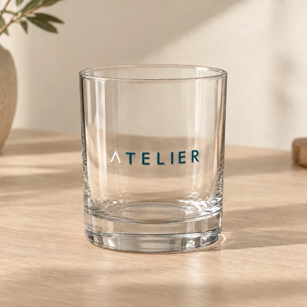 Glasses, tankards and tumblers with your logo · Raised print · AI preview