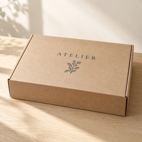 Gift boxes and cardboard packaging · Flat print · AI preview
