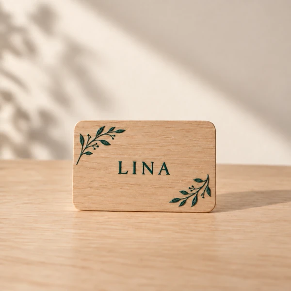 Place cards and guest favours · Raised print · AI preview
