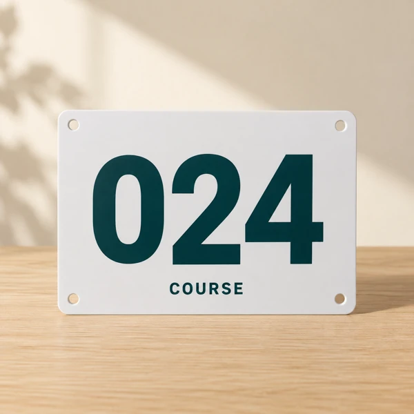 Rigid race numbers and plates · Flat print · AI preview