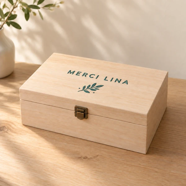 Boxes and gifts for volunteers · Raised print · AI preview