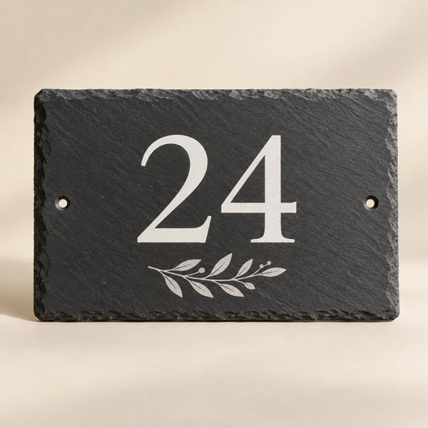 Slate house sign · Flat print · AI preview