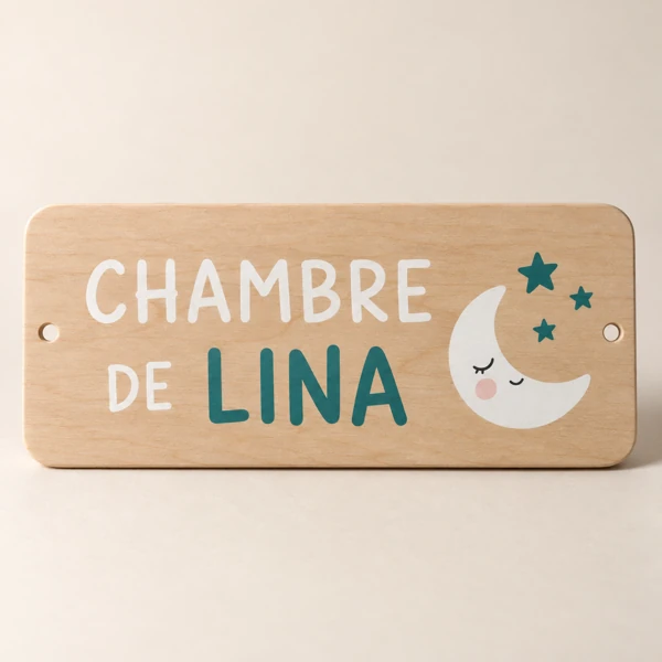 Door plaque, “…'s room” · Flat print · AI preview