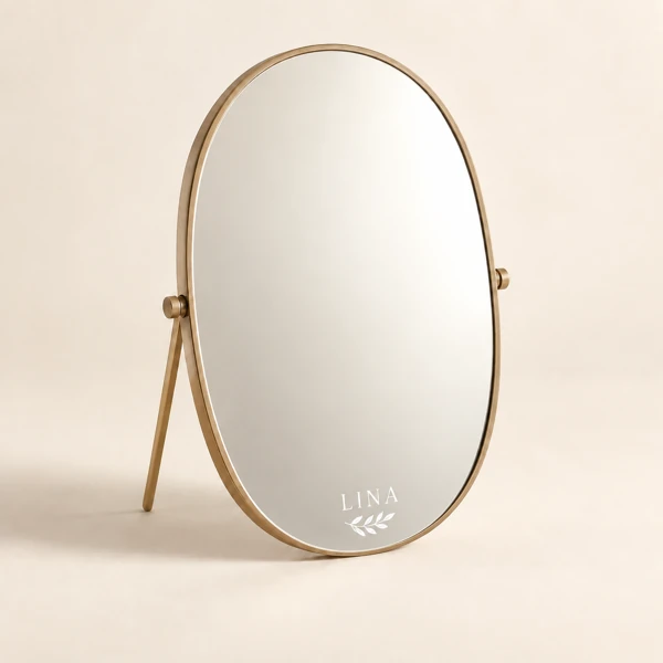 Engraved mirror… printed, rather · Flat print · AI preview