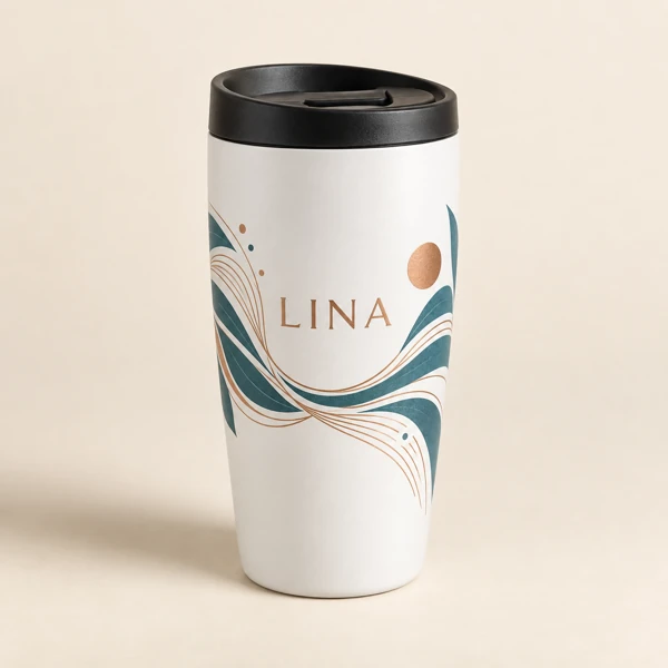 Tumbler or travel mug · Flat print · AI preview