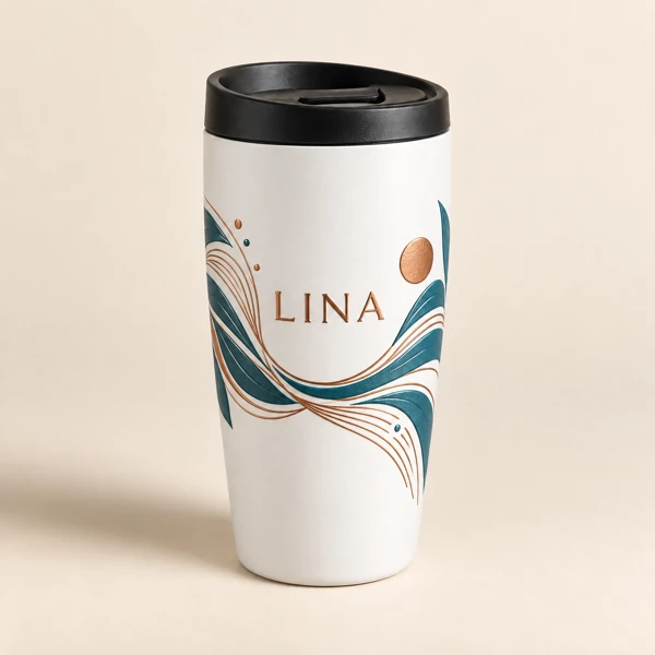Tumbler or travel mug · Raised print · AI preview