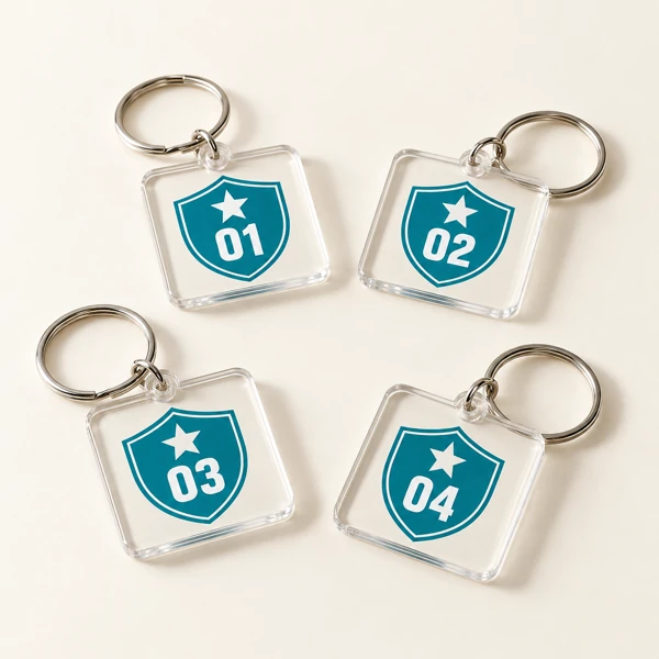 Keyring set for the whole team · Flat print · AI preview