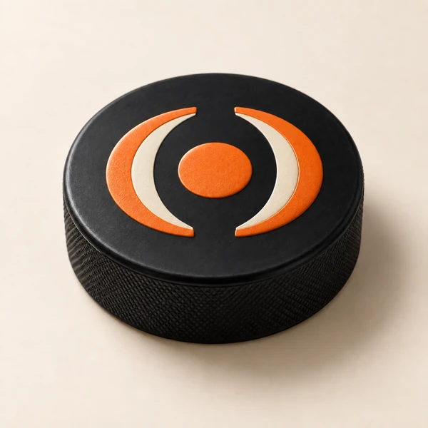Balls, pucks, discs: marking on the flat · Raised print · AI preview