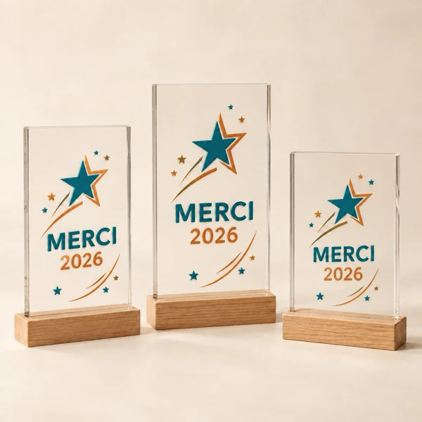 End-of-year trophies and awards · Raised print · AI preview