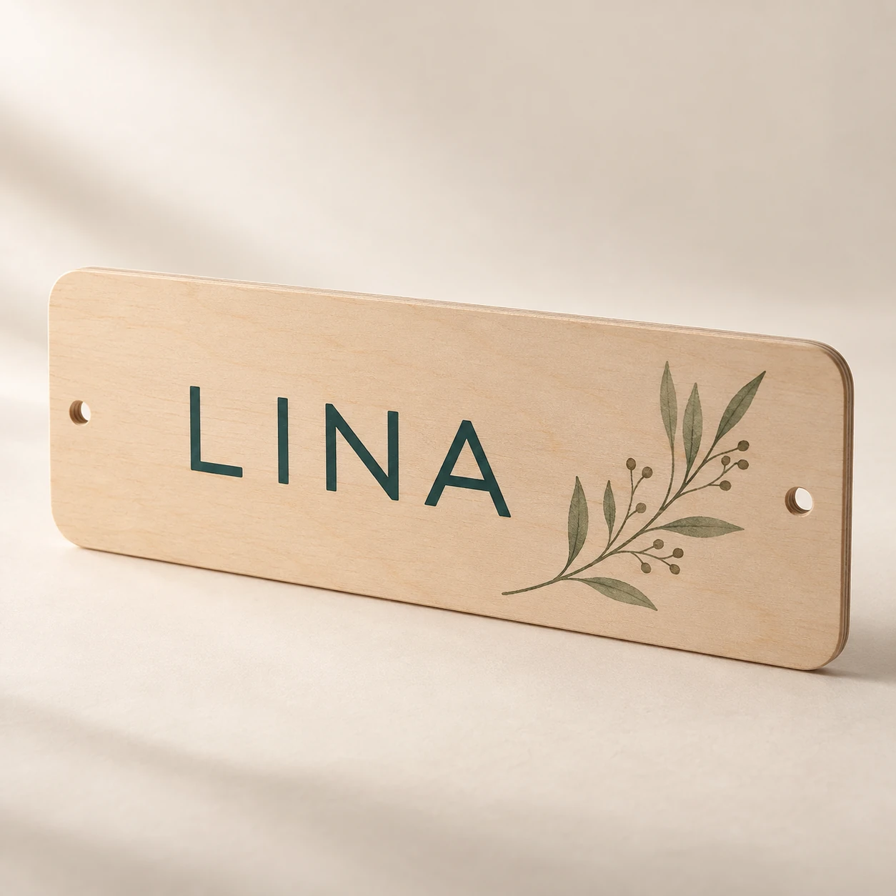Personalised name door sign