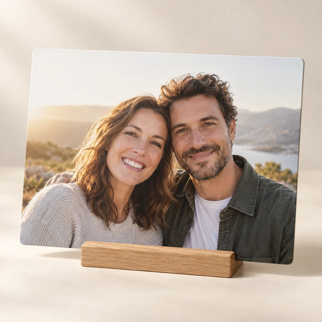 Photo portrait on a decorative plaque