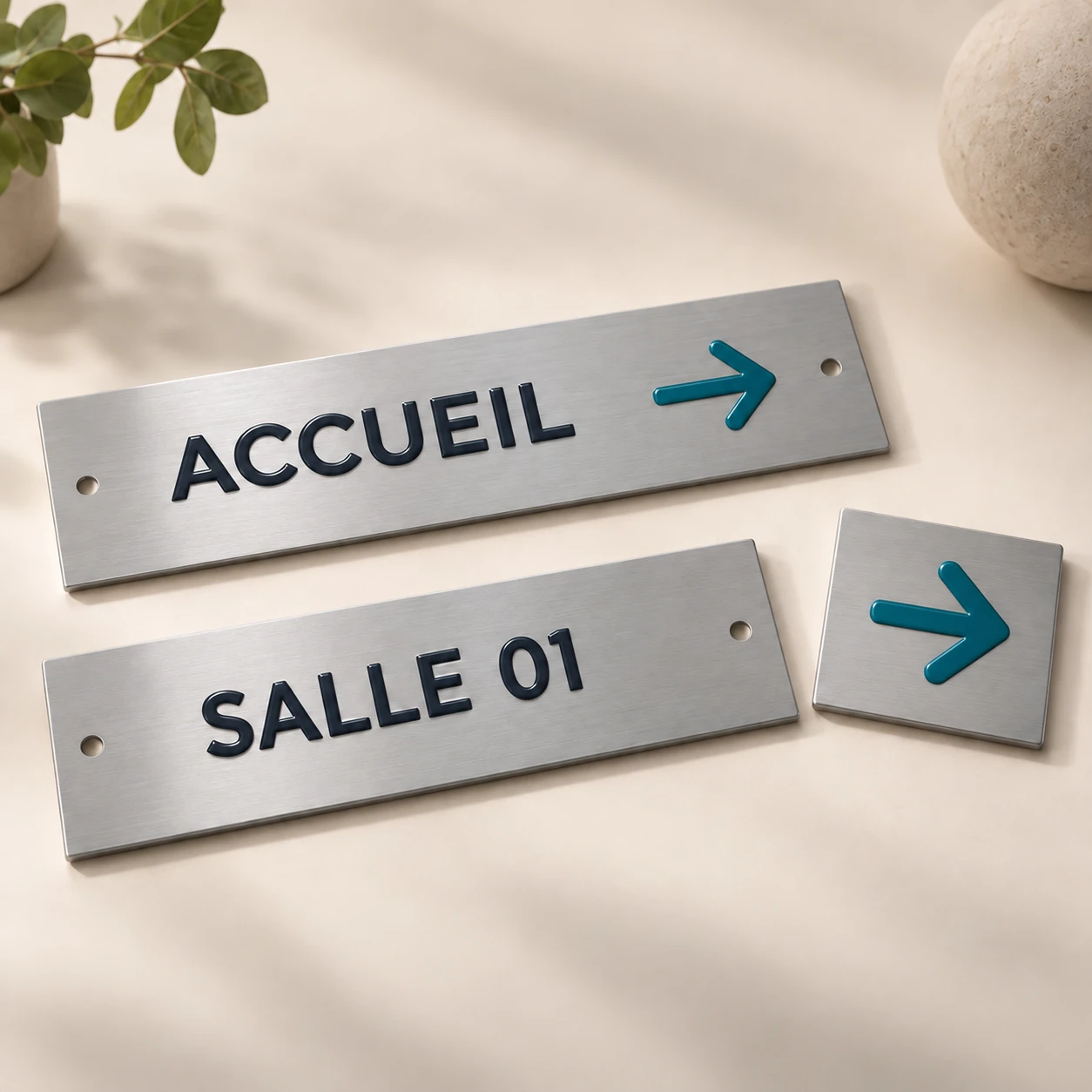 Coordinated office signs — See the raised-ink preview
