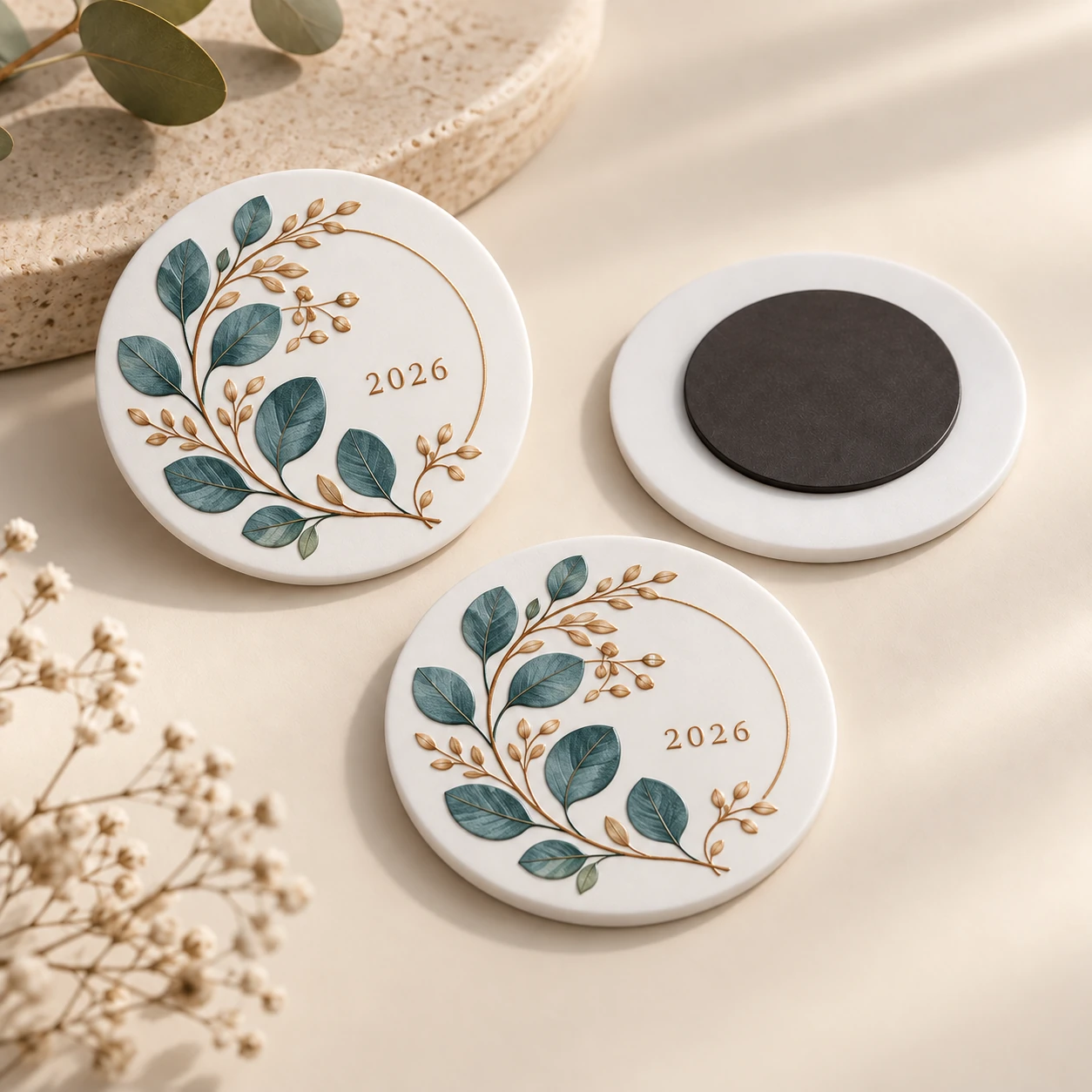 Event keepsake magnets — See the raised-ink preview