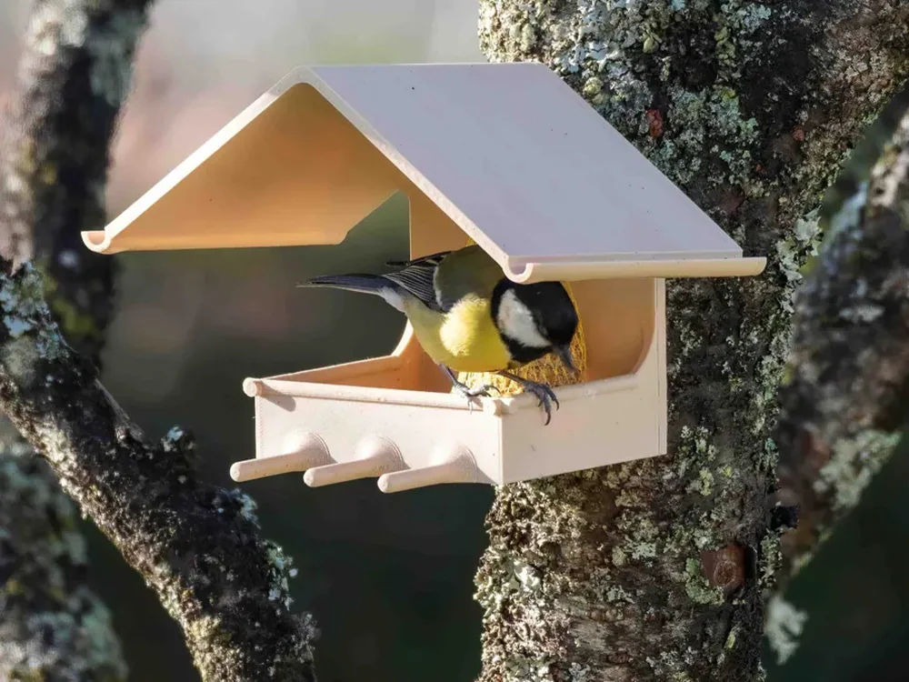 Nistkasten und Vogelfutterhaus