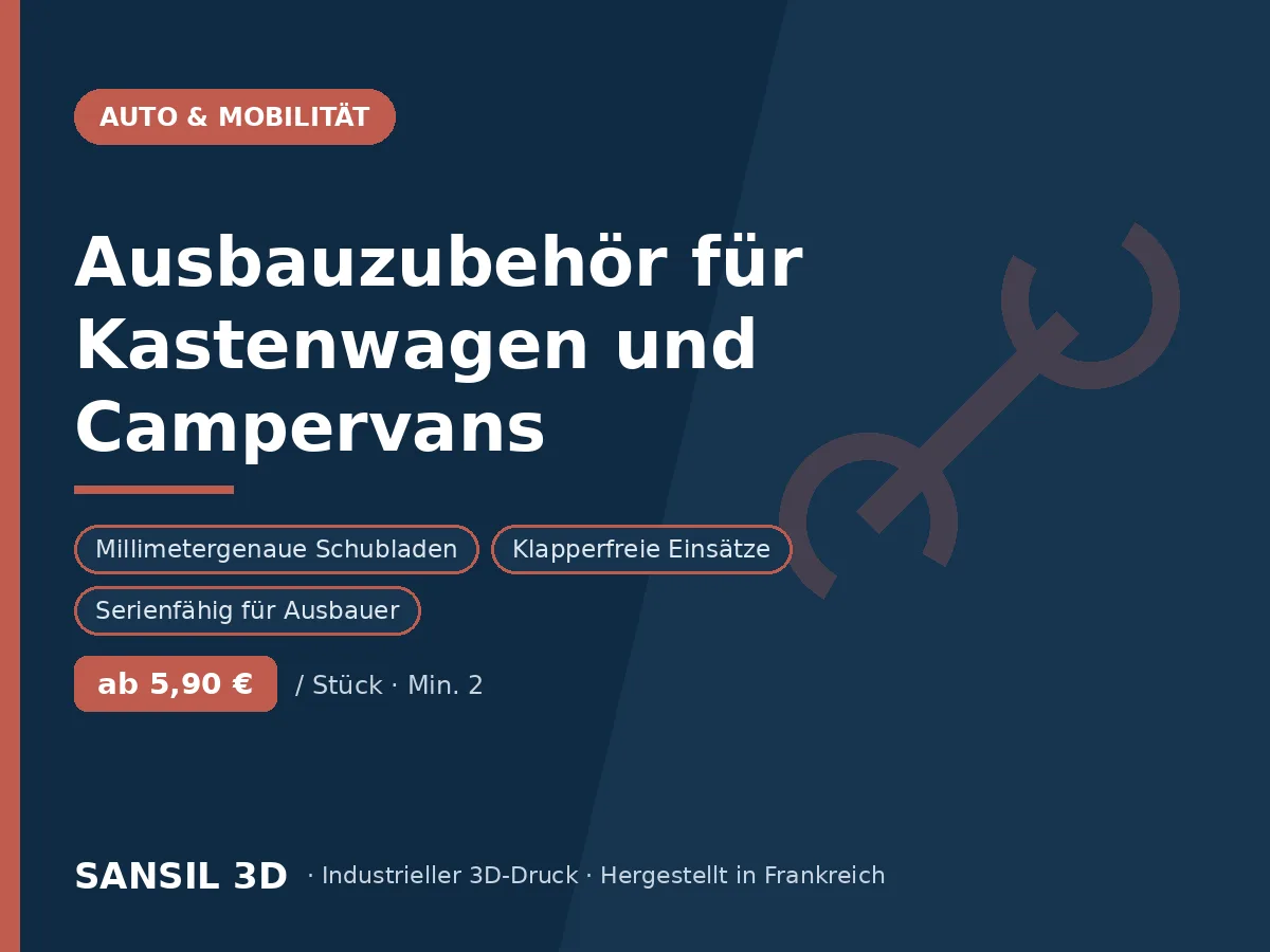 Ausbauzubehör für Vans und Wohnmobile