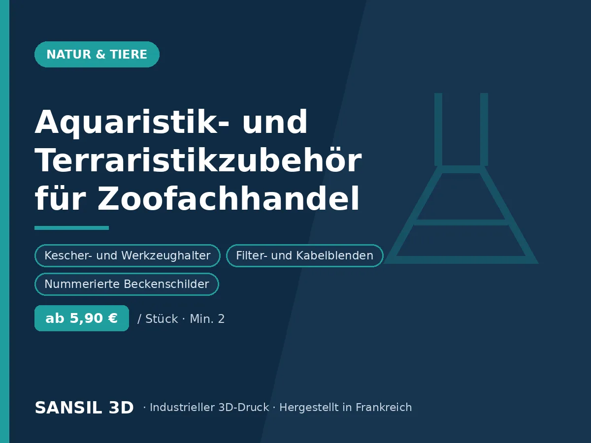 Aquaristik- und Terraristikzubehör für Zoofachhandel